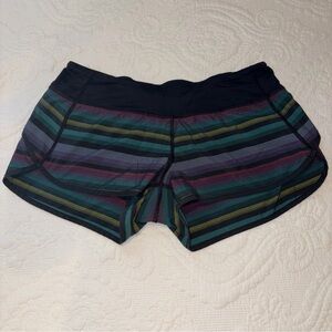 Lululemon Speed Shorts. Size: 6. Color: Poncho Stripes. Rare Unicorn.